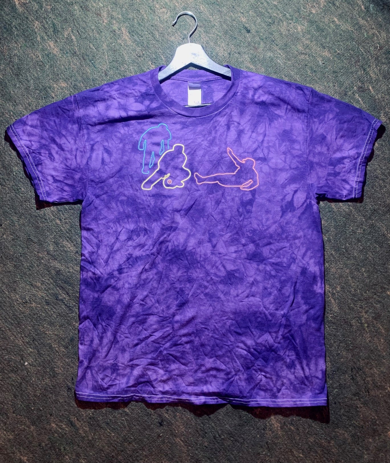 Neon Baseball - Purple Acid Wash Tee