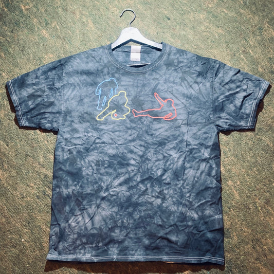 Neon Baseball - Black Acid Wash Tee