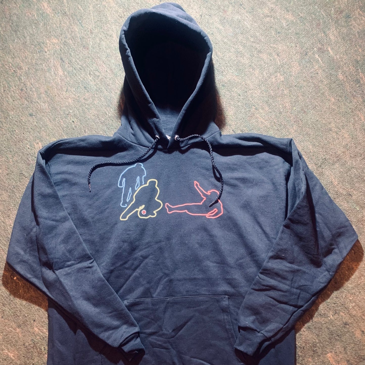 Neon Baseball - Black Pullover Hoodie