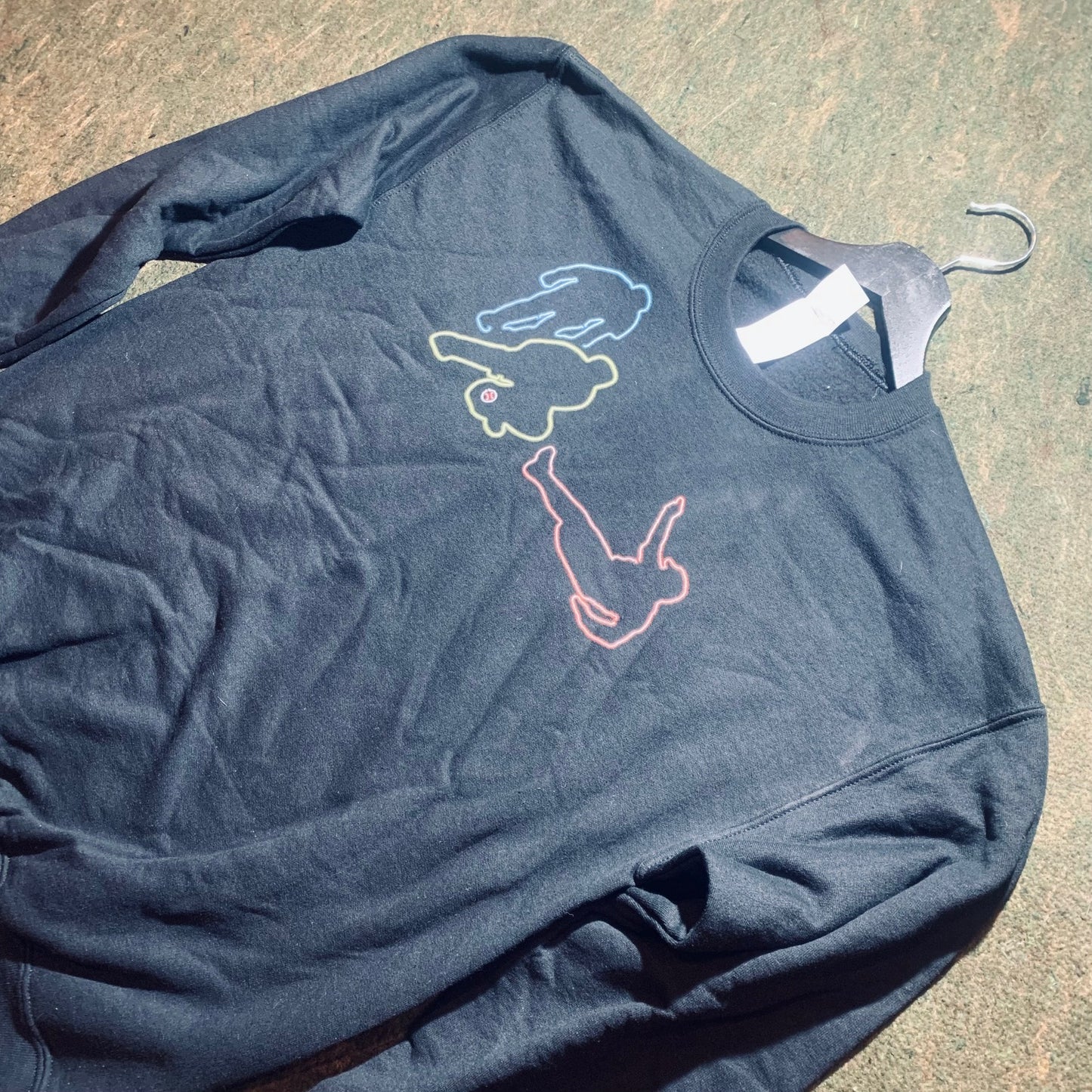 Neon Baseball - Black Crewneck Sweater